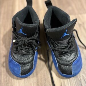 Jordan Kids Black and Blue Sneakers